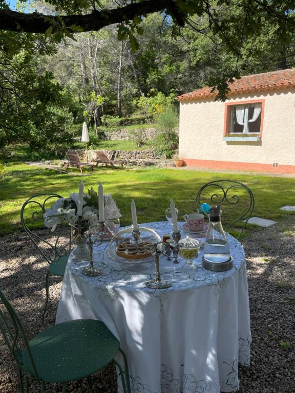 Ogród w obiekcie hameau de prebarjaud