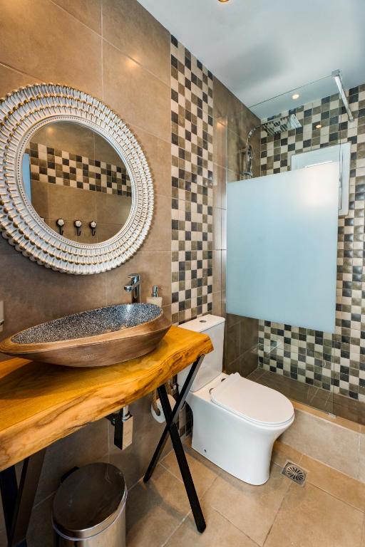 Ένα μπάνιο στο Cozy little house in Ios