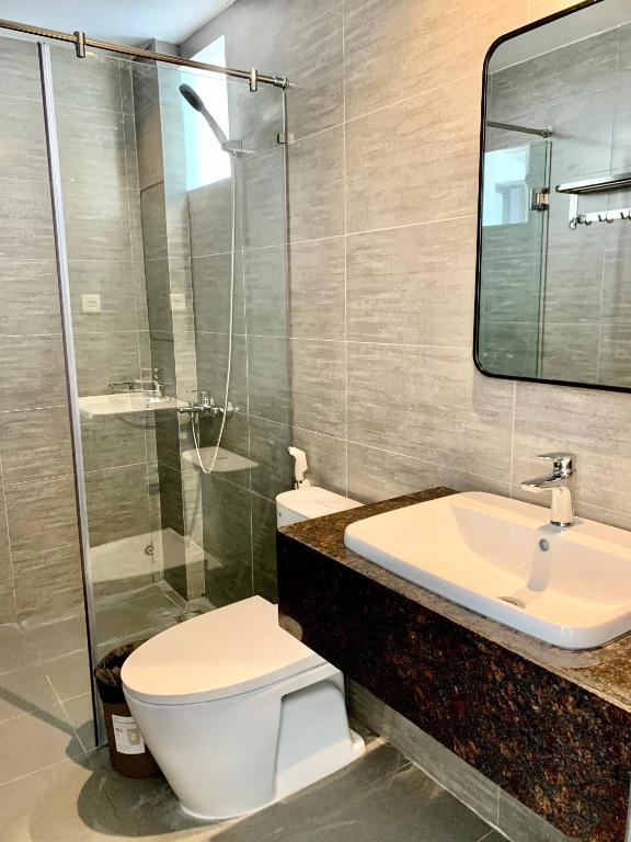 Phòng tắm tại Luu Gia Hotel