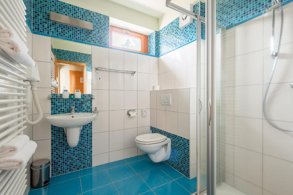 Koupelna v ubytování Jan Maria Hotel