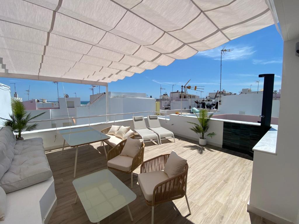 Balkon lub taras w obiekcie Casa Pensamiento 11 Conil