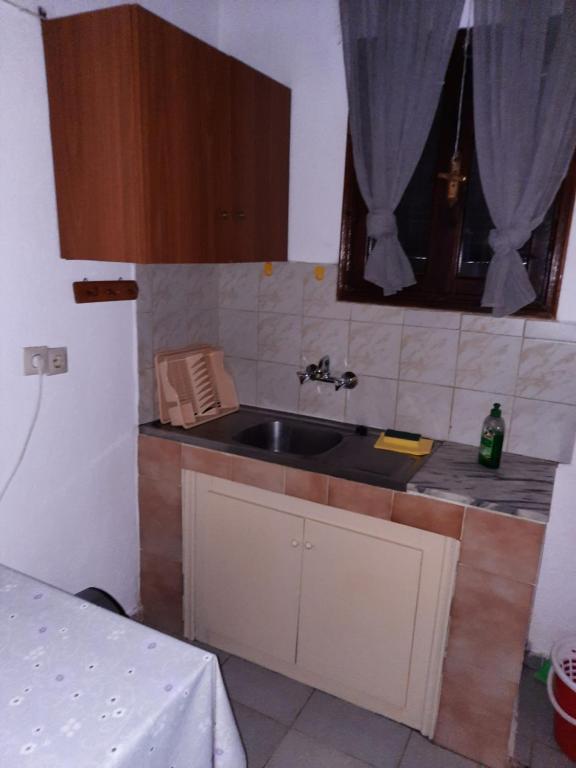 Kuchyň nebo kuchyňský kout v ubytování Bungalows anestis