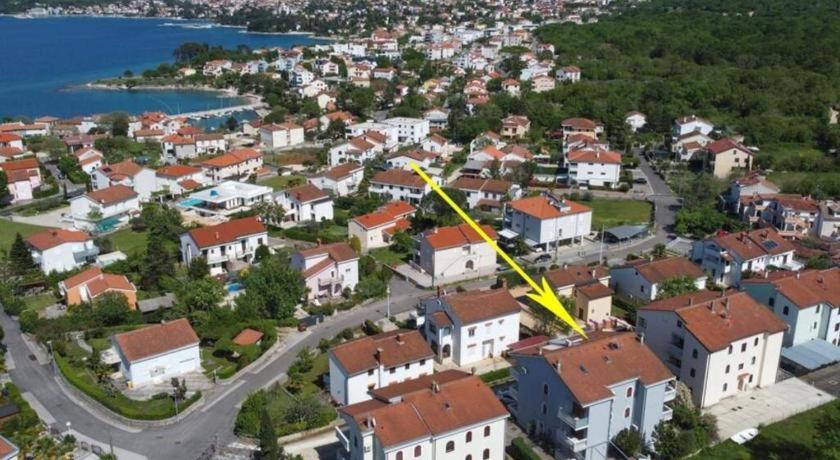 an aerial view of a town with houses at Apartman Iva - Vantačići in Vantačići
