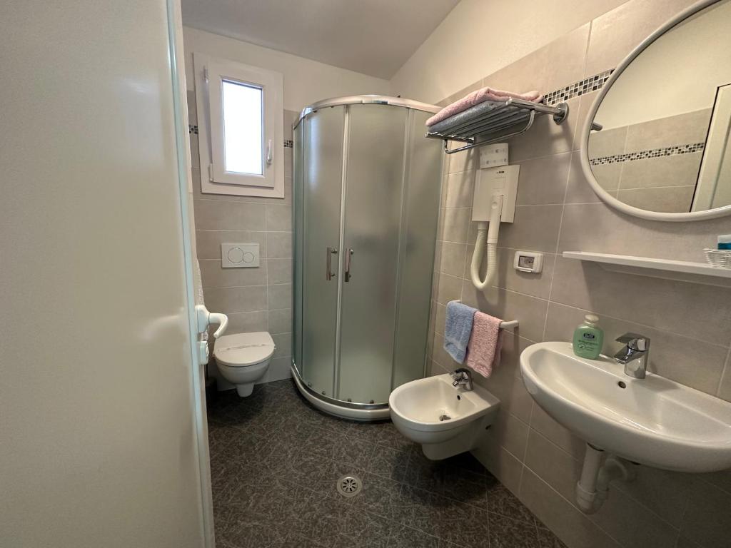 Koupelna v ubytování Hotel Barbarossa