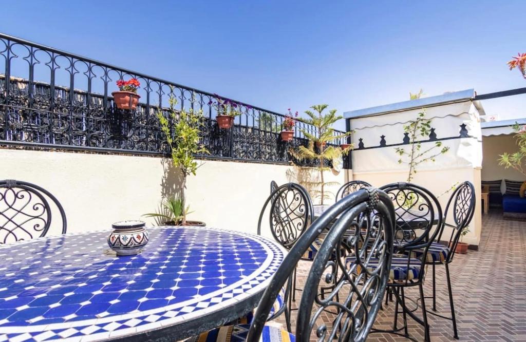 Balkón nebo terasa v ubytování Riad Dar IMANE
