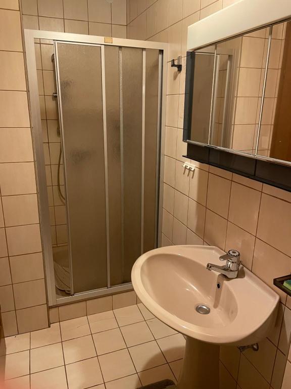 Koupelna v ubytování Haus Berchtold