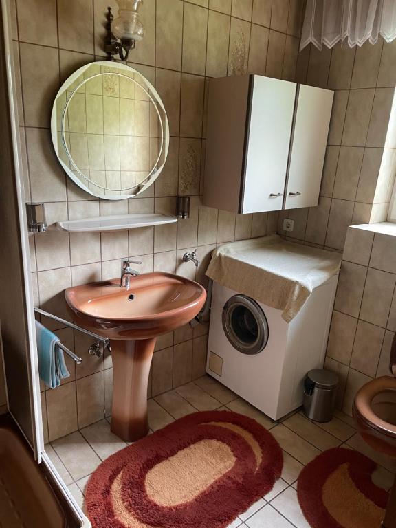 Koupelna v ubytování Haus Berchtold