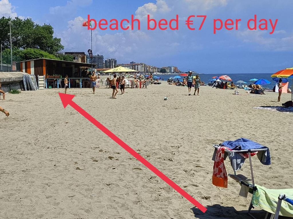 Apartment House of fly with sea view, front the beach, Savona, Italy