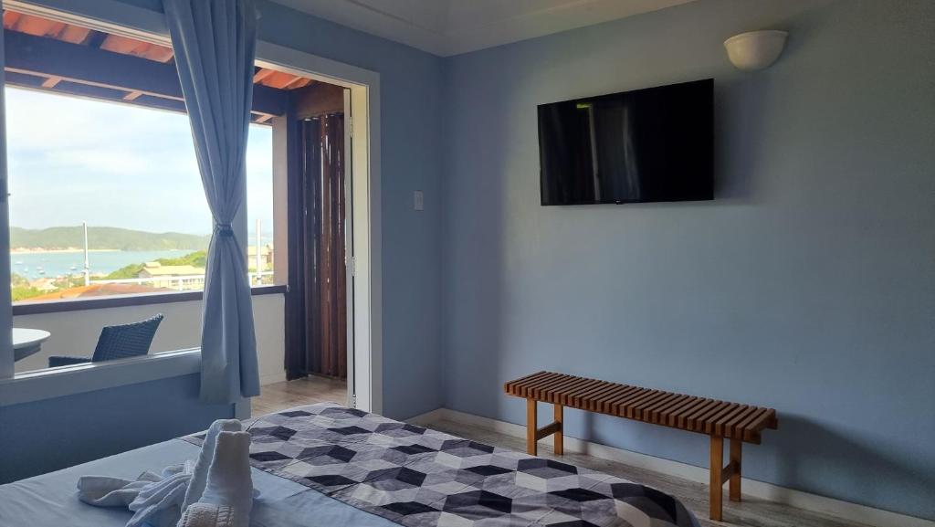 Pousada Santorini - Deluxe Double Room With Sea View