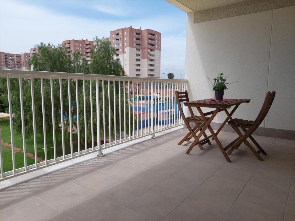 Balkón alebo terasa v ubytovaní Apartamentos con terraza frente al mar by Color Flats
