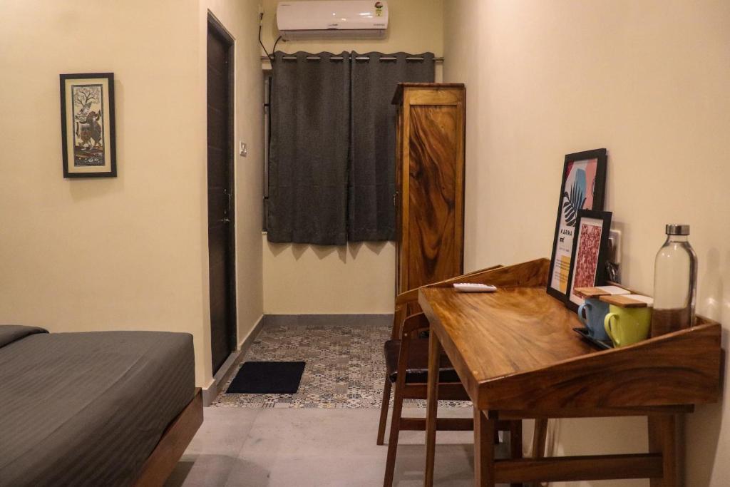 Postel nebo postele na pokoji v ubytování Tavāsmi