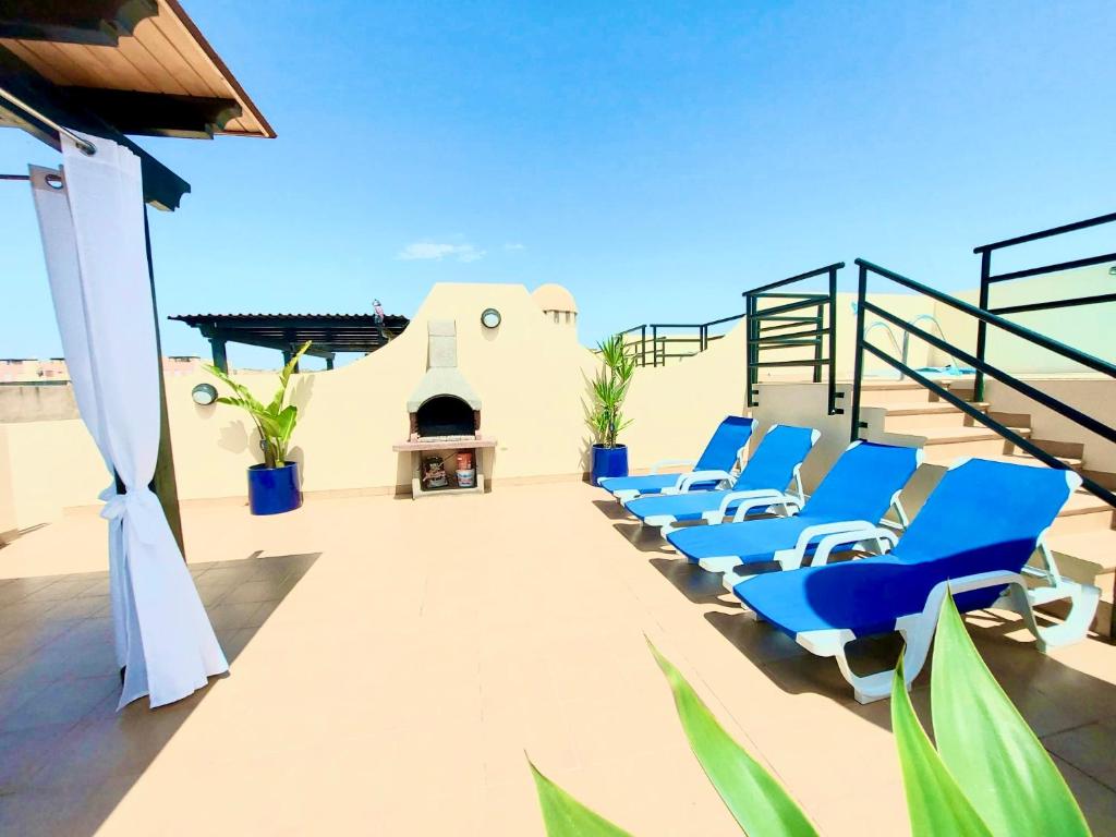 Balkón nebo terasa v ubytování Atico Duplex PARAISO VERA Playa PISCINA PRIVADA