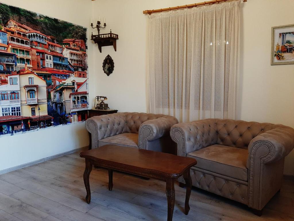 Posezení v ubytování Vintage Art Rooms