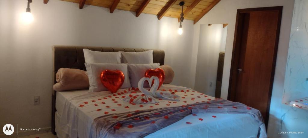 Postel nebo postele na pokoji v ubytování Pousada Solard'isabell
