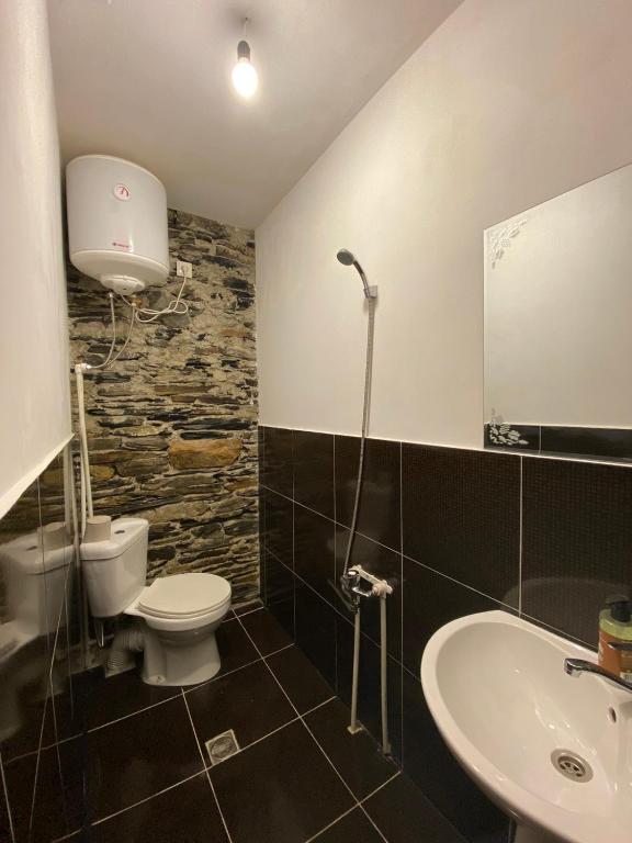 Koupelna v ubytování Guesthouse SVANURI SAKHLI