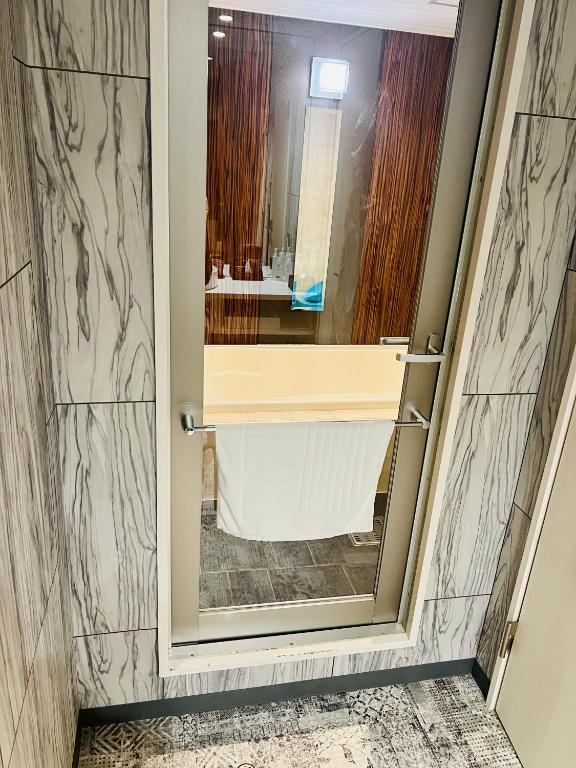 Koupelna v ubytování Asokono Hotel