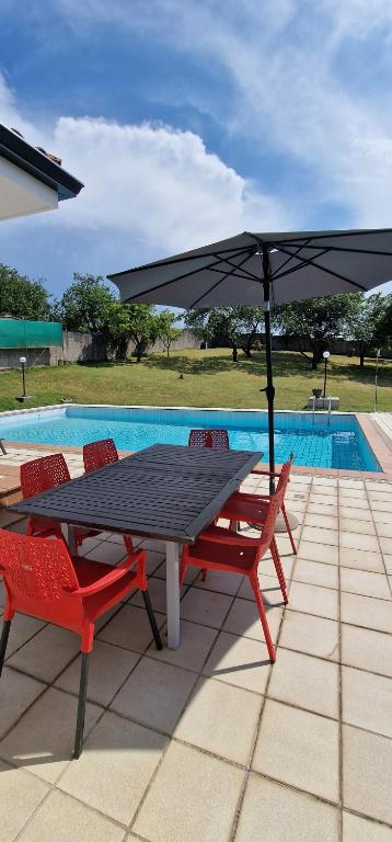 Bazén v ubytování El Pastizal de Gijón con Finca, BBQ, FKK y Piscina Privada - VV-2608-AS nebo v jeho okolí