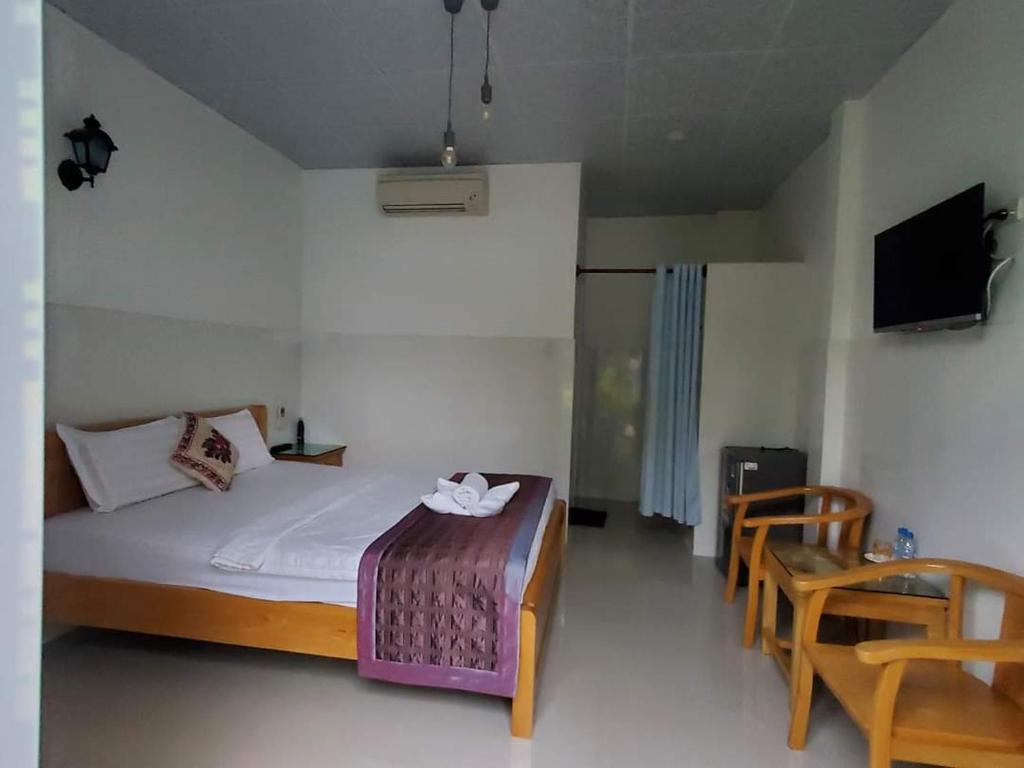 Giường trong phòng chung tại BinhYen Homestay