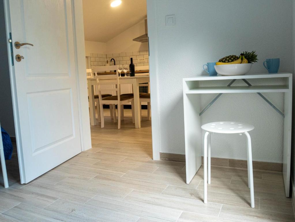 Kuchyň nebo kuchyňský kout v ubytování Apartments Rudelinka