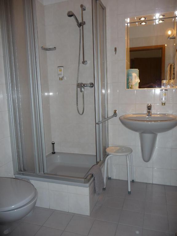 Koupelna v ubytování Hotel Brückenschänke