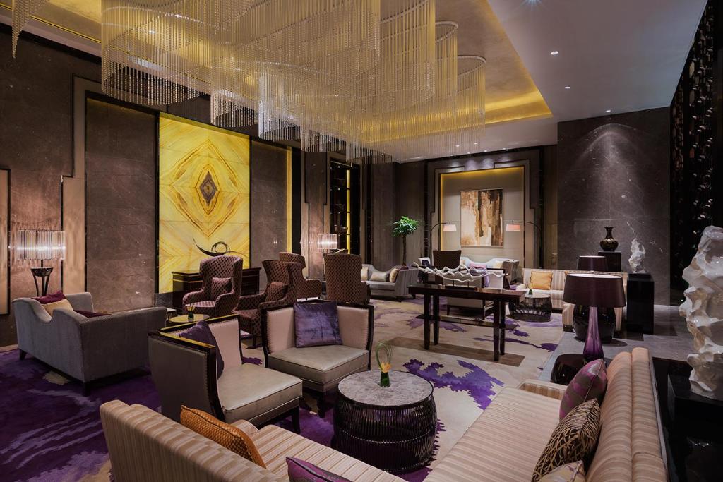 Posezení v ubytování Maanshan Wanda Realm Hotel