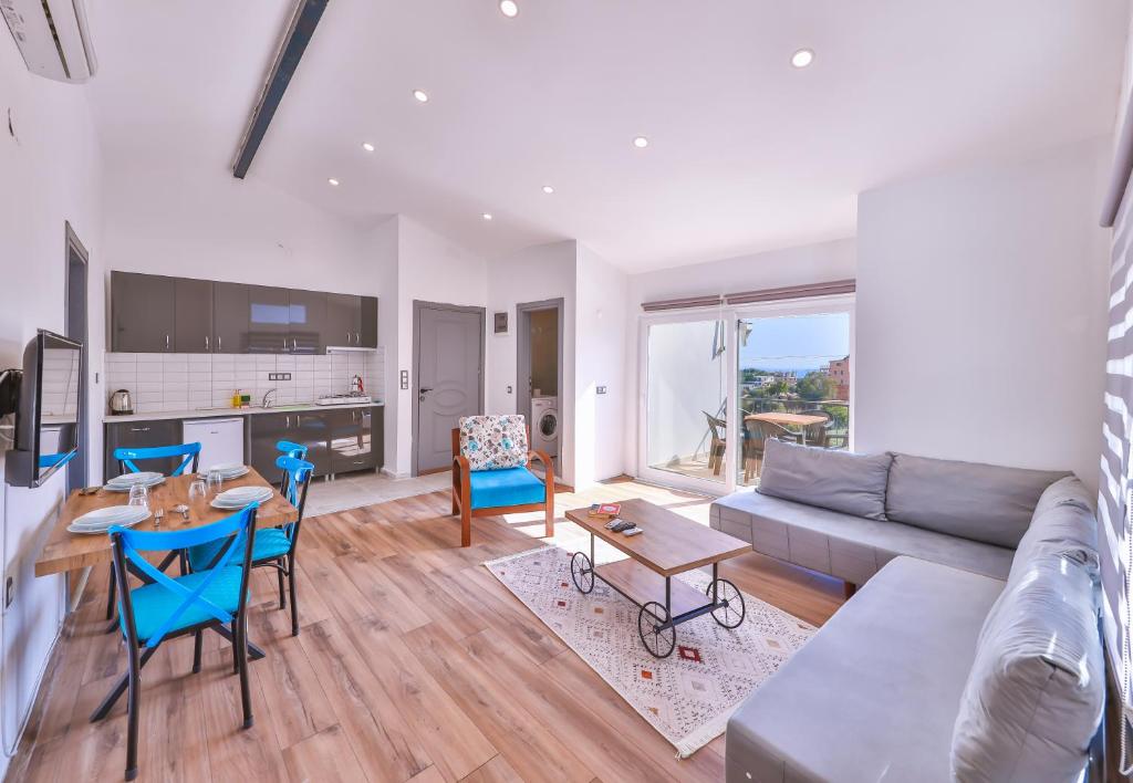 A seating area at 3 House Apart