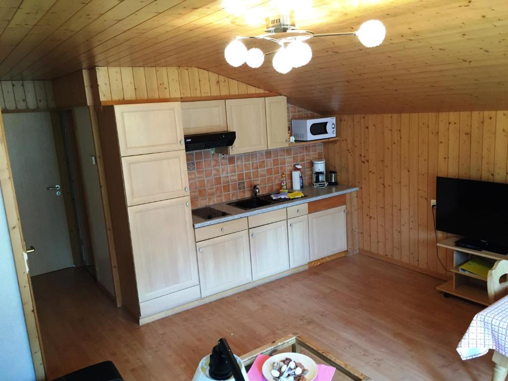 Kuchyň nebo kuchyňský kout v ubytování Alpen Chalet