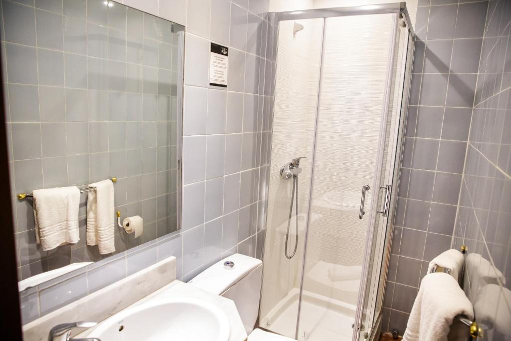 Koupelna v ubytování Hotel Can Solé