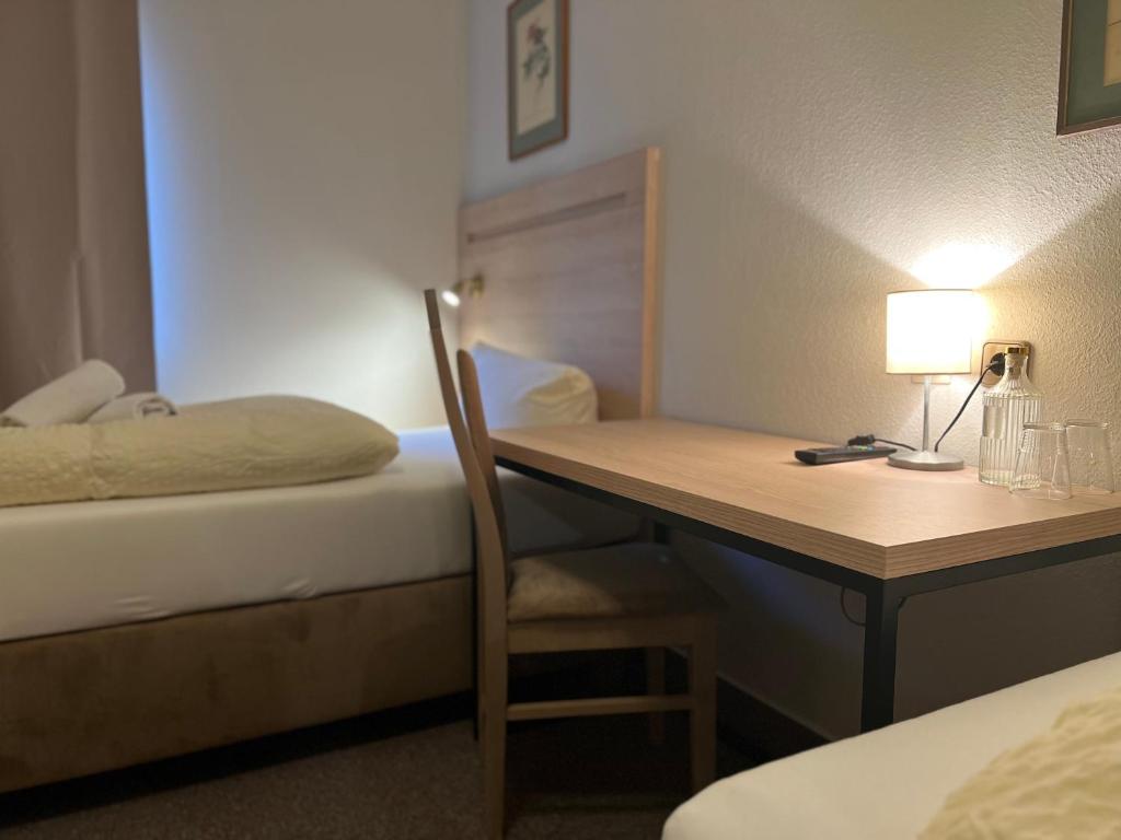 Postel nebo postele na pokoji v ubytování Altes Sudhaus