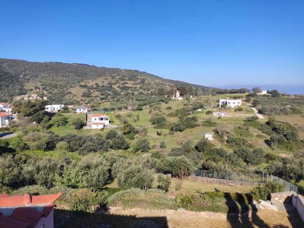 a view of a hill with houses on it at KATKA Karavas in Kythira