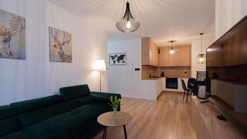 Posezení v ubytování Apartament na Spokojnej