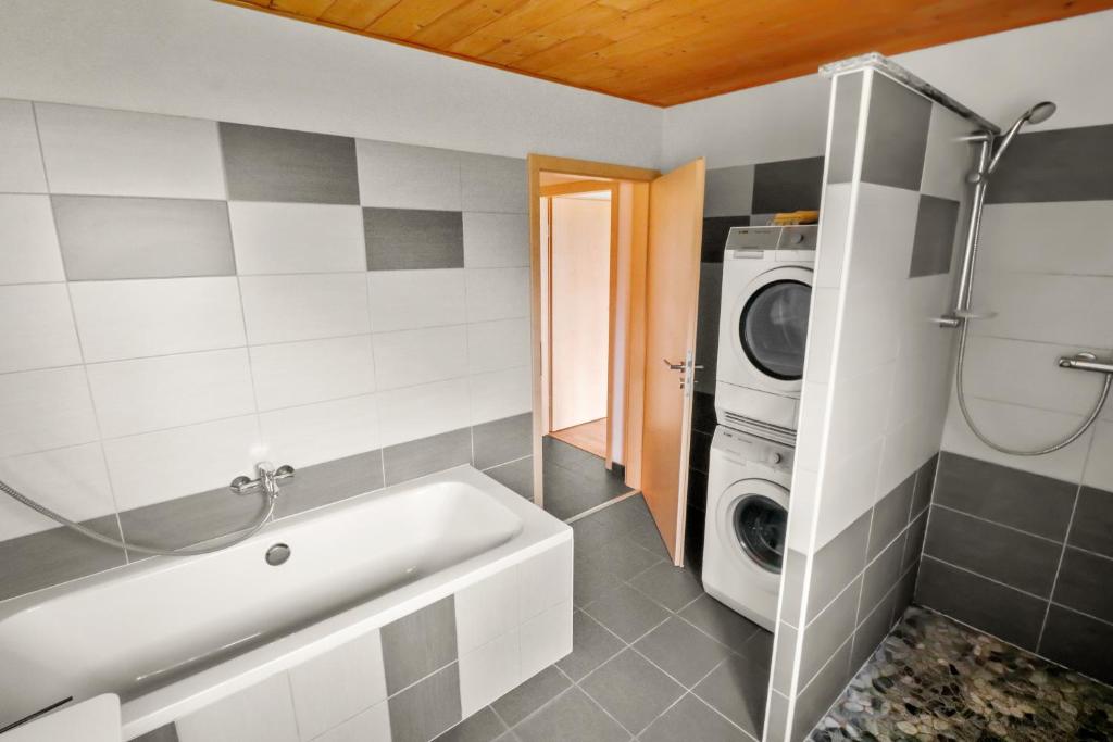 Koupelna v ubytování Logement avec vue sur la plaine