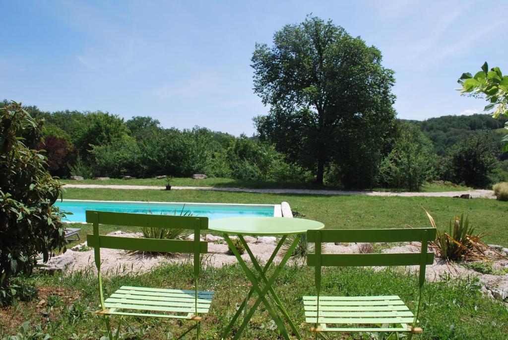Der Swimmingpool an oder in der N&auml;he von La ferme de Roquedure