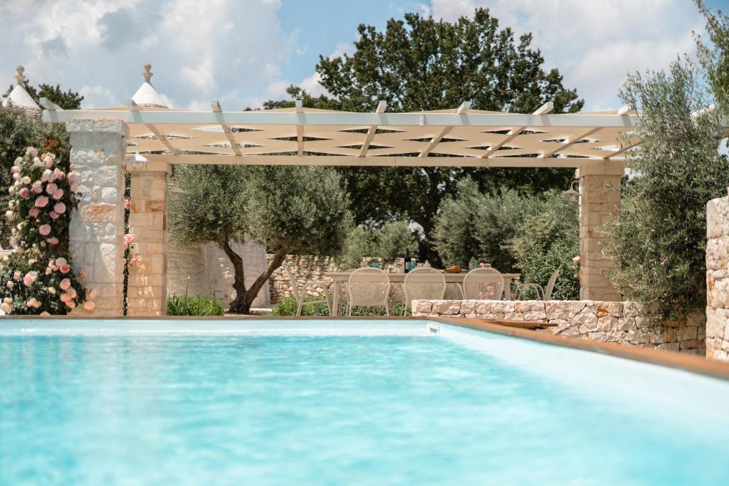 The swimming pool at or close to Trulli Audendum