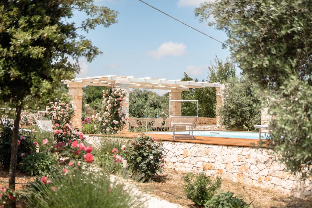 A garden outside Trulli Audendum