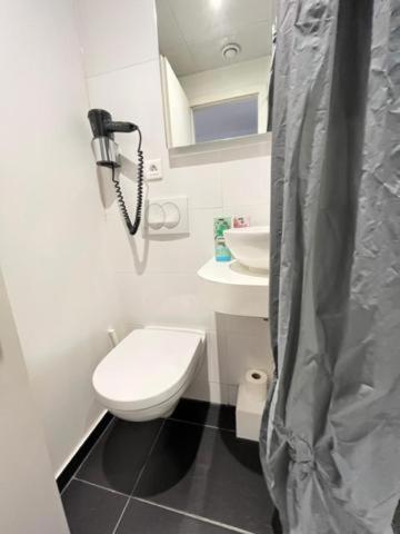 a bathroom with a toilet and a sink at Residence OLit Cathédrale in Strasbourg