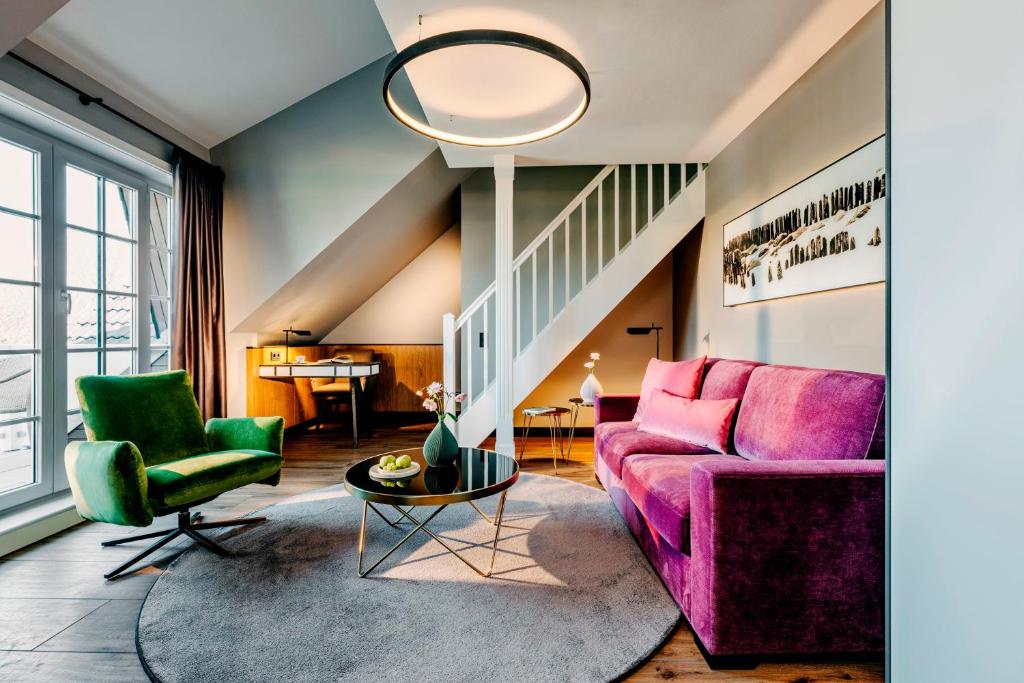Posezení v ubytování Relais & Châteaux Landhaus Stricker
