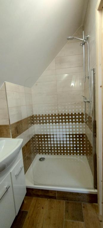 Kúpeľňa v ubytovaní Apartmány u Bernardů