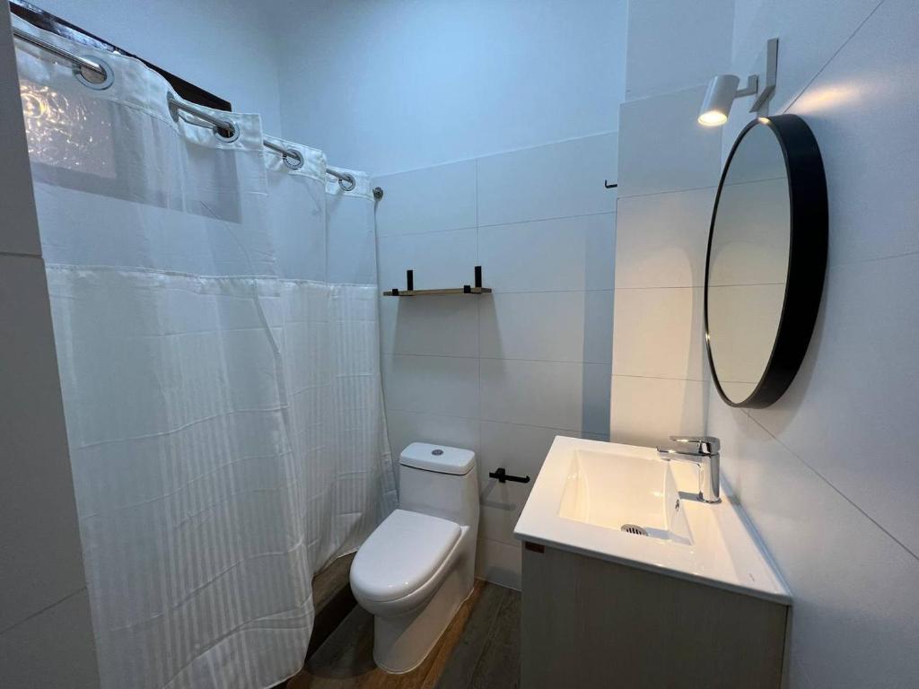 Koupelna v ubytování Hotel Casa Aure