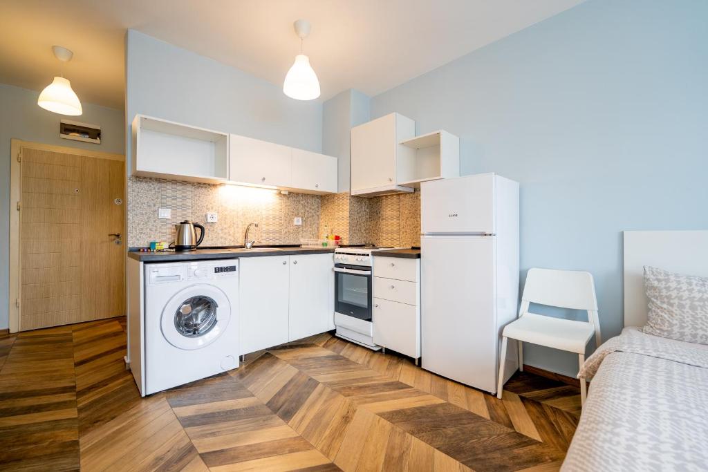 Kuchyň nebo kuchyňský kout v ubytování Cozy little apartment in Studentski grad