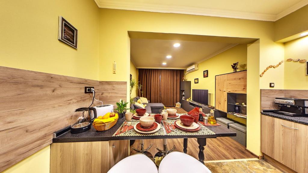 Kuchyň nebo kuchyňský kout v ubytování Comfort & Cozy Apartment in Sofia Center