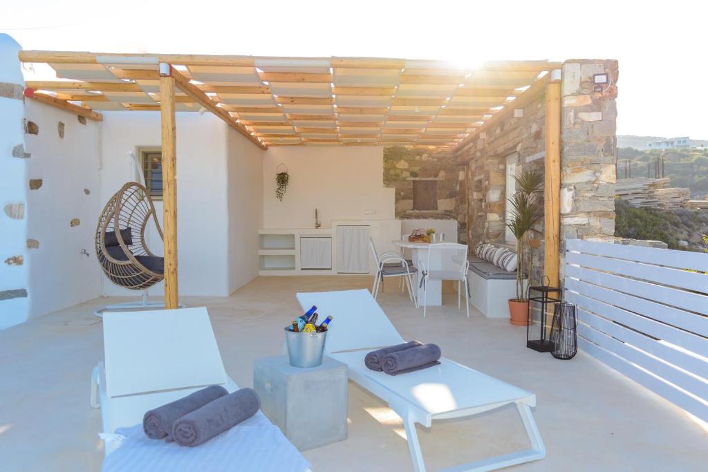Balkón nebo terasa v ubytování Aegean Breeze House