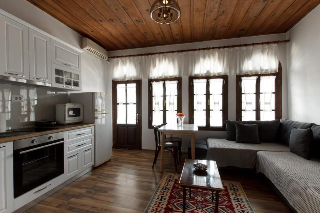 Kuchyň nebo kuchyňský kout v ubytování Emblematic House Apartment 1
