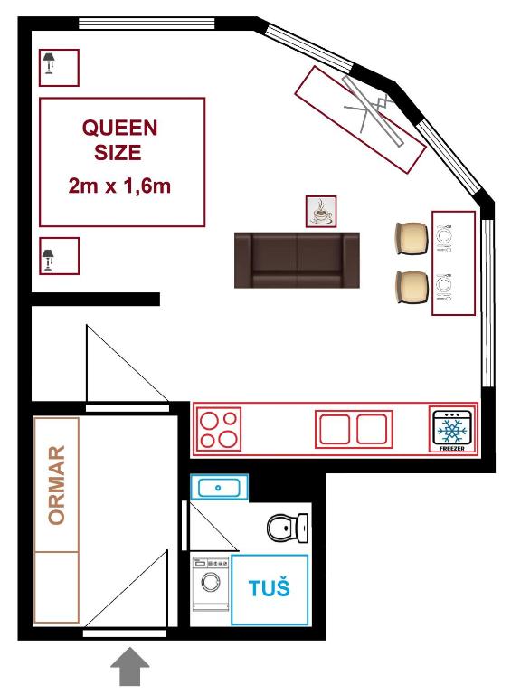 Tuzla Trg - Tuzla Square - One-Bedroom Apartment