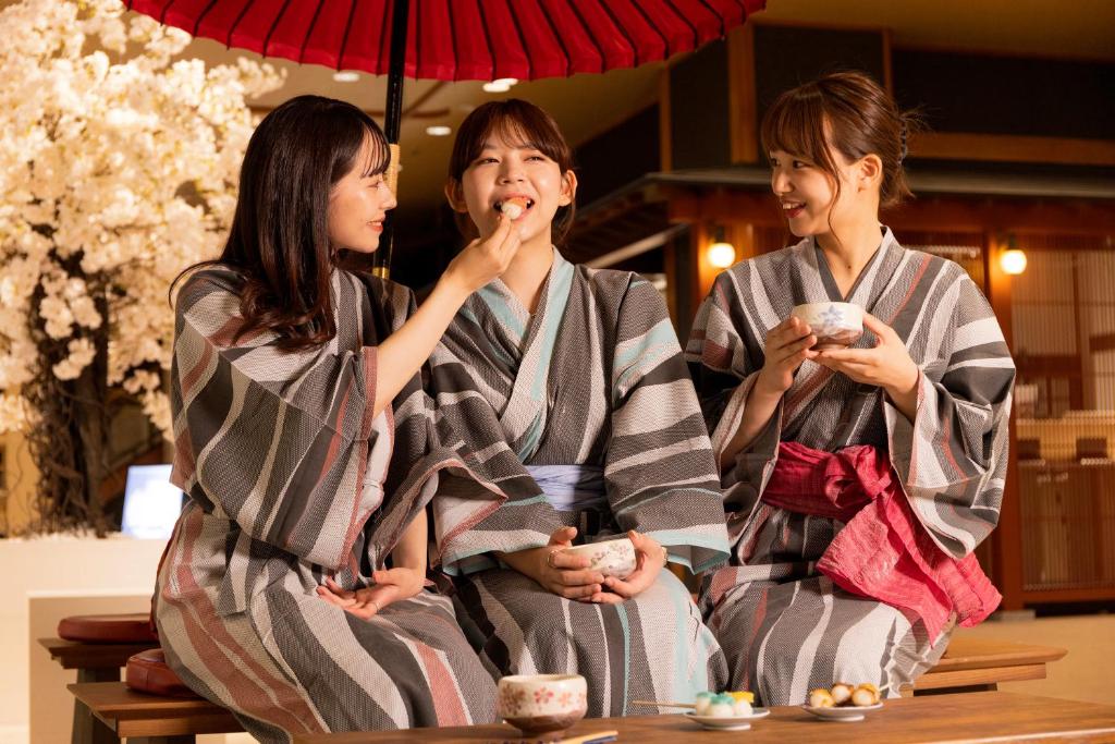 Hosté ubytování Yamanakaonsen Ohanami Kyubei