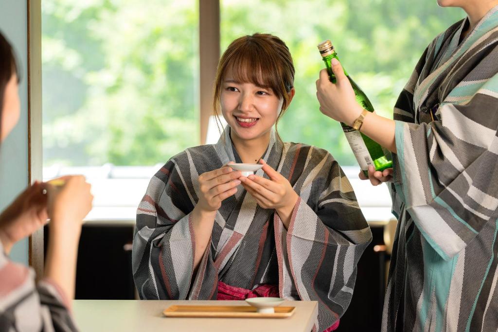 Hosté ubytování Yamanakaonsen Ohanami Kyubei