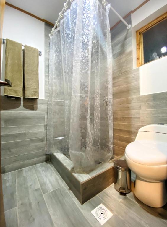Koupelna v ubytování Casa Ñawi