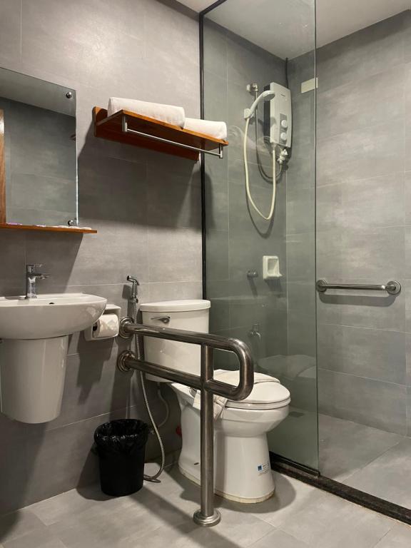 Koupelna v ubytování Bambu Suites