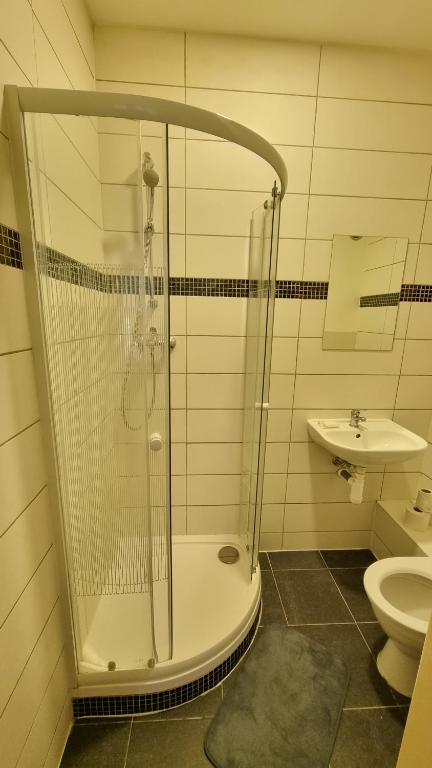 Koupelna v ubytování Apartment Porta