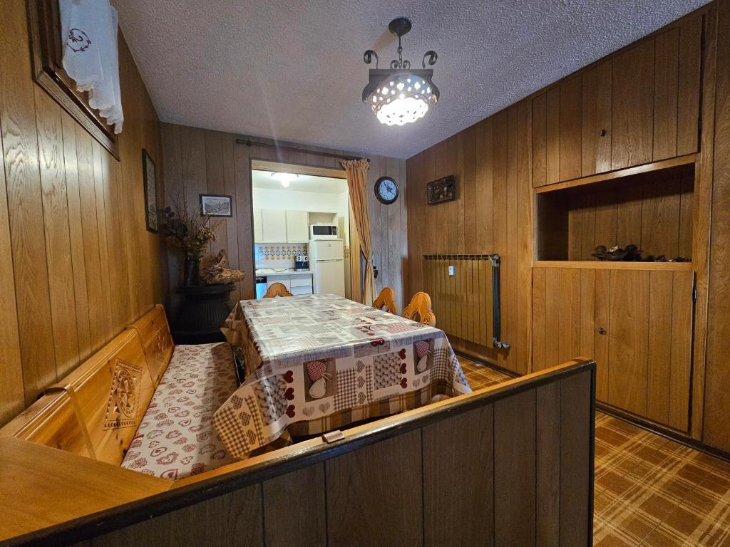 Postel nebo postele na pokoji v ubytování Appartamento panoramico La Chapelle